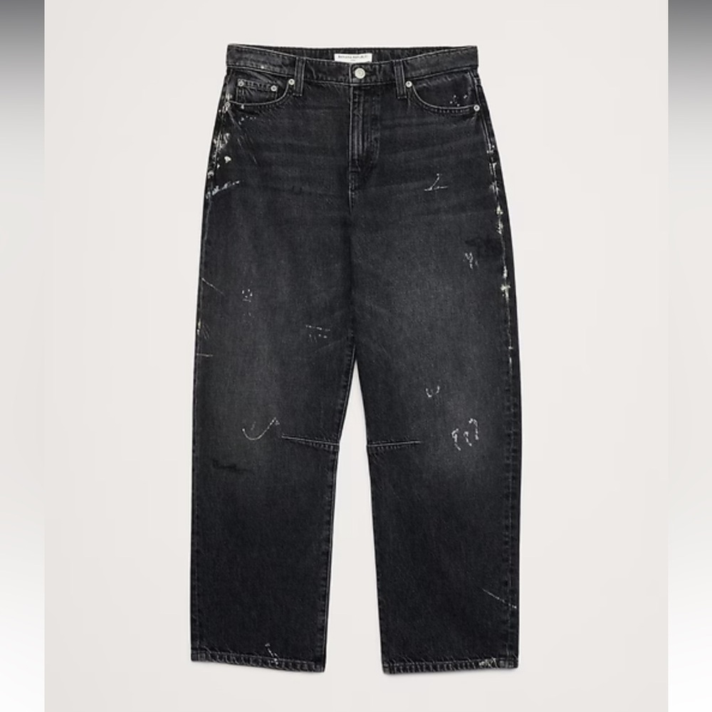 (NEW) WOMEN’S SIZE 25 MID-RISE BARREL JEANS BANANA REPUBLIC